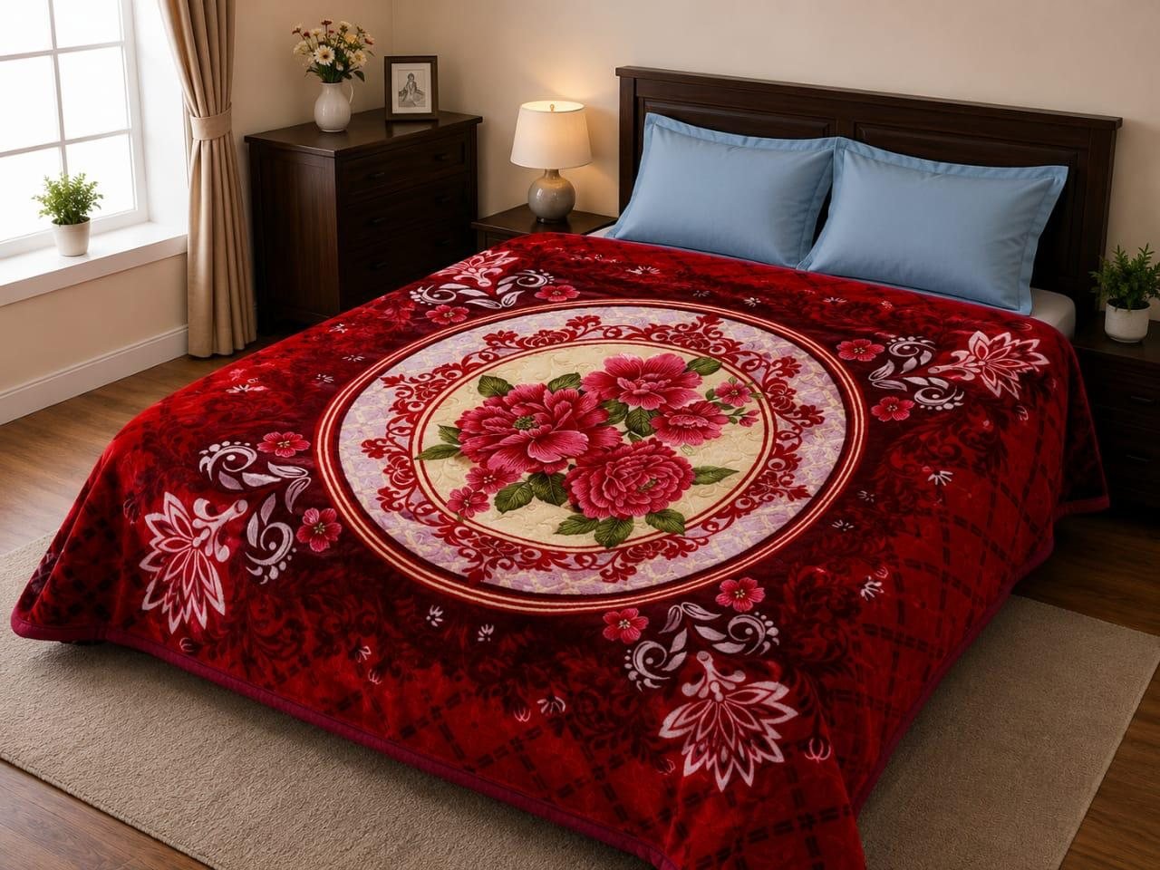 Embossed Mink Blanket — Floral Collection